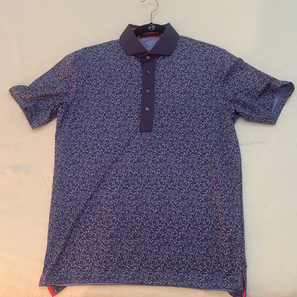 Greyson Purple Floral Polo